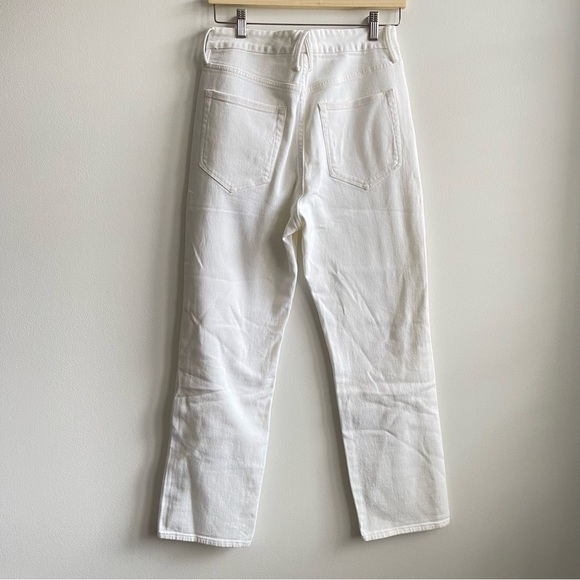 ❌SOLD❌ GOOD American Good Vintage Straight Leg jeans High Rise White denim Zip - Picture 5 of 10